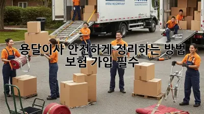 용달이사, 안전하게 정리하는 방법! 보험 가입 필수?